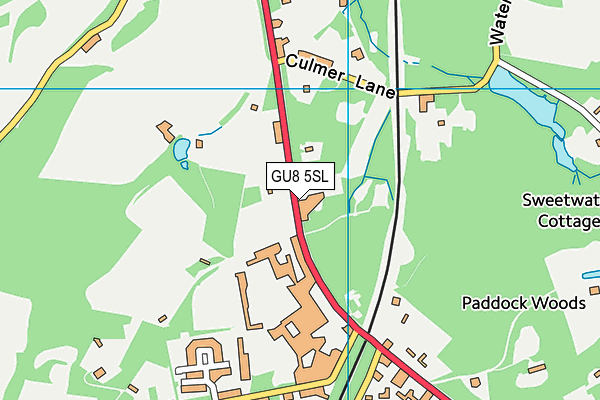GU8 5SL map - OS VectorMap District (Ordnance Survey) GU8 5SL map - OS VectorMap District (Ordnance Survey)