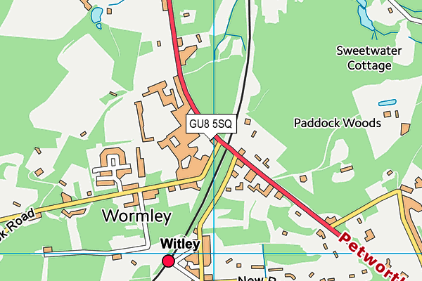 GU8 5SQ map - OS VectorMap District (Ordnance Survey) GU8 5SQ map - OS VectorMap District (Ordnance Survey)