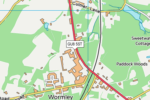 GU8 5ST map - OS VectorMap District (Ordnance Survey) GU8 5ST map - OS VectorMap District (Ordnance Survey)