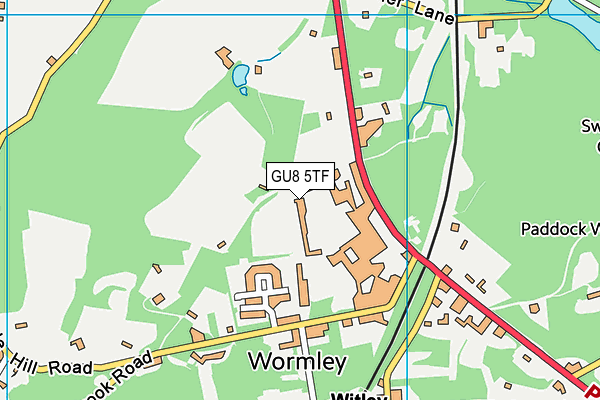 GU8 5TF map - OS VectorMap District (Ordnance Survey) GU8 5TF map - OS VectorMap District (Ordnance Survey)