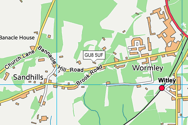 GU8 5UF map - OS VectorMap District (Ordnance Survey) GU8 5UF map - OS VectorMap District (Ordnance Survey)