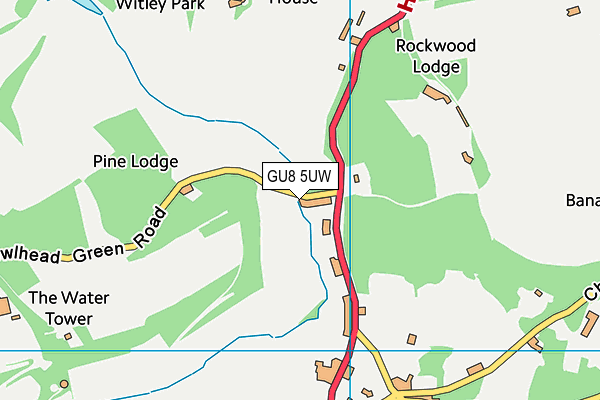 GU8 5UW map - OS VectorMap District (Ordnance Survey) GU8 5UW map - OS VectorMap District (Ordnance Survey)