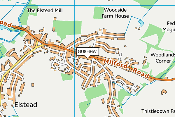 GU8 6HW map - OS VectorMap District (Ordnance Survey) GU8 6HW map - OS VectorMap District (Ordnance Survey)