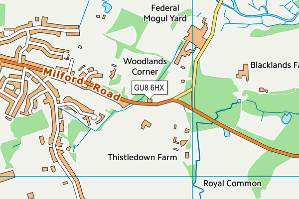 GU8 6HX map - OS VectorMap District (Ordnance Survey) GU8 6HX map - OS VectorMap District (Ordnance Survey)