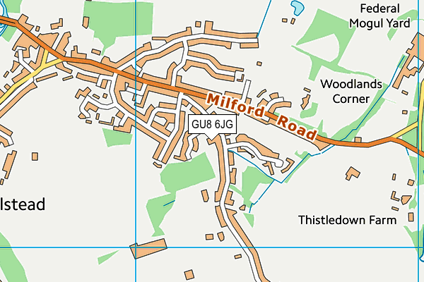 GU8 6JG map - OS VectorMap District (Ordnance Survey) GU8 6JG map - OS VectorMap District (Ordnance Survey)
