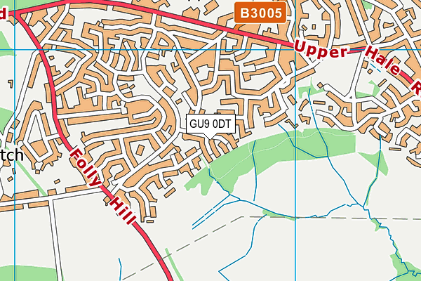 GU9 0DT map - OS VectorMap District (Ordnance Survey) GU9 0DT map - OS VectorMap District (Ordnance Survey)