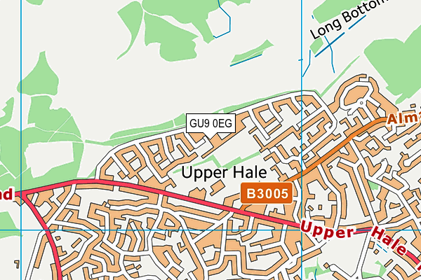 GU9 0EG map - OS VectorMap District (Ordnance Survey)