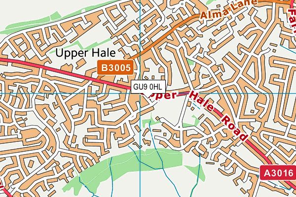 GU9 0HL map - OS VectorMap District (Ordnance Survey) GU9 0HL map - OS VectorMap District (Ordnance Survey)