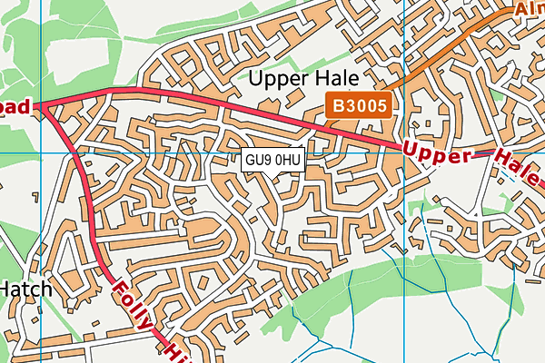 GU9 0HU map - OS VectorMap District (Ordnance Survey) GU9 0HU map - OS VectorMap District (Ordnance Survey)