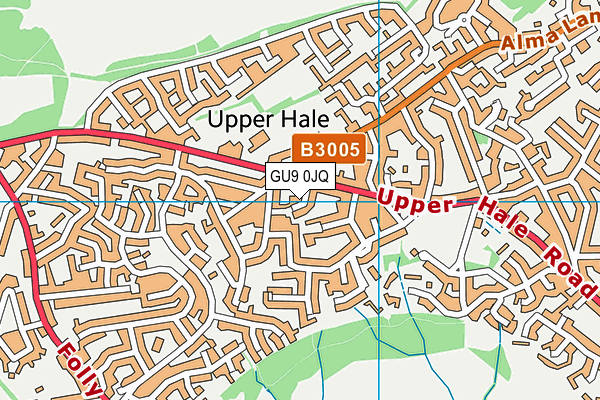 GU9 0JQ map - OS VectorMap District (Ordnance Survey) GU9 0JQ map - OS VectorMap District (Ordnance Survey)