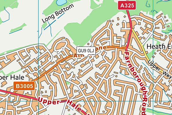 GU9 0LJ map - OS VectorMap District (Ordnance Survey) GU9 0LJ map - OS VectorMap District (Ordnance Survey)