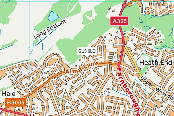 GU9 0LQ map - OS VectorMap District (Ordnance Survey) GU9 0LQ map - OS VectorMap District (Ordnance Survey)