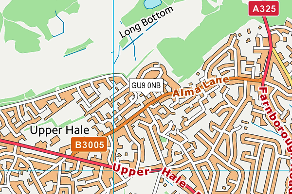 GU9 0NB map - OS VectorMap District (Ordnance Survey) GU9 0NB map - OS VectorMap District (Ordnance Survey)