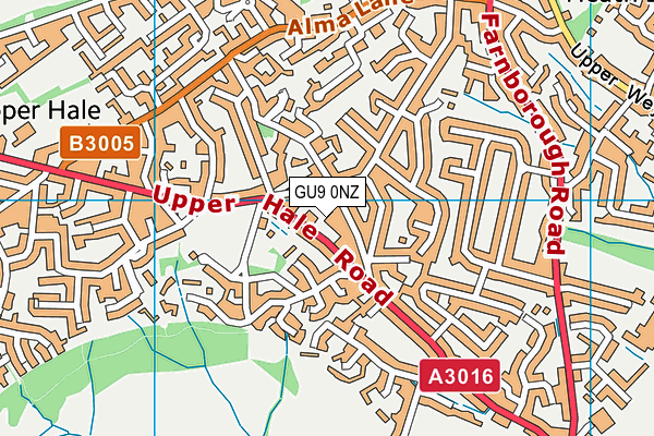 GU9 0NZ map - OS VectorMap District (Ordnance Survey) GU9 0NZ map - OS VectorMap District (Ordnance Survey)