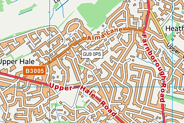 GU9 0PS map - OS VectorMap District (Ordnance Survey) GU9 0PS map - OS VectorMap District (Ordnance Survey)