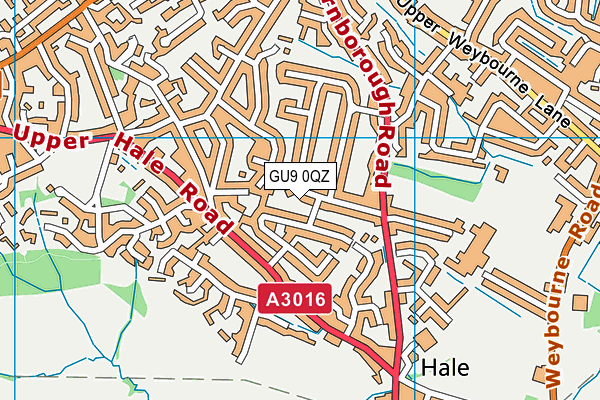 GU9 0QZ map - OS VectorMap District (Ordnance Survey) GU9 0QZ map - OS VectorMap District (Ordnance Survey)