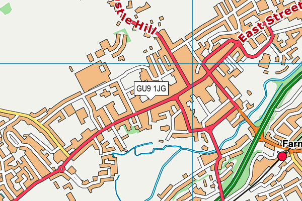 GU9 1JG map - OS VectorMap District (Ordnance Survey) GU9 1JG map - OS VectorMap District (Ordnance Survey)