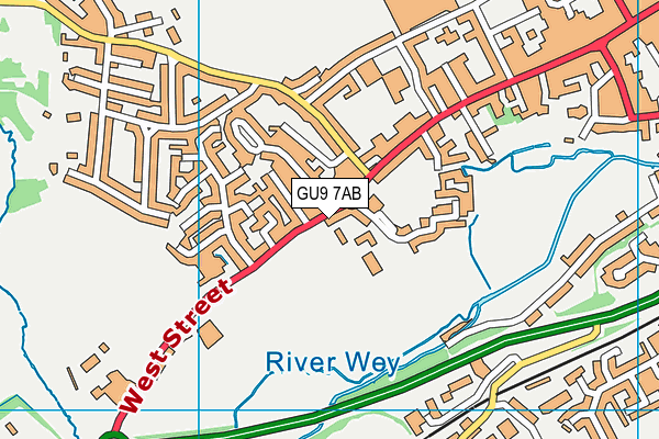 GU9 7AB map - OS VectorMap District (Ordnance Survey) GU9 7AB map - OS VectorMap District (Ordnance Survey)