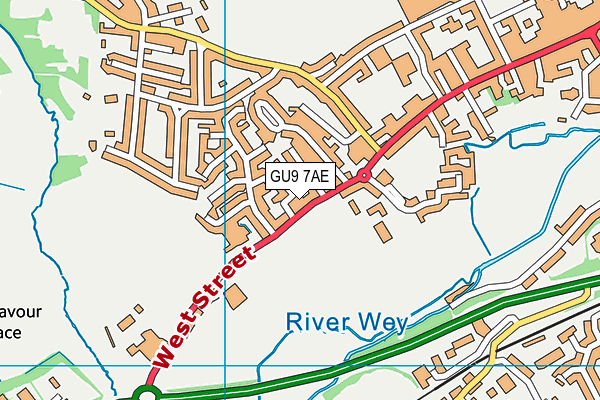 GU9 7AE map - OS VectorMap District (Ordnance Survey) GU9 7AE map - OS VectorMap District (Ordnance Survey)