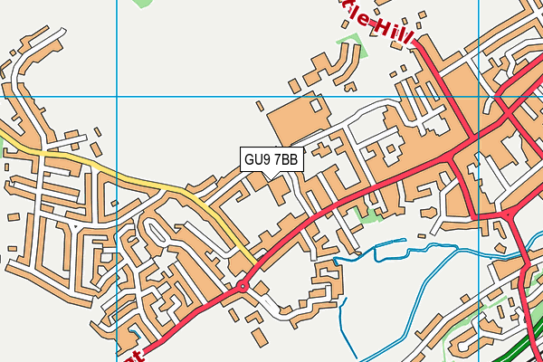 GU9 7BB map - OS VectorMap District (Ordnance Survey)