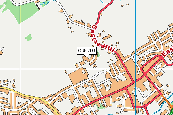 GU9 7DJ map - OS VectorMap District (Ordnance Survey) GU9 7DJ map - OS VectorMap District (Ordnance Survey)