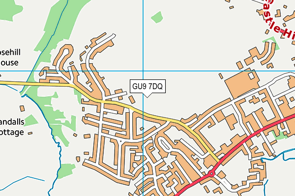 GU9 7DQ map - OS VectorMap District (Ordnance Survey) GU9 7DQ map - OS VectorMap District (Ordnance Survey)