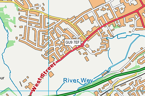GU9 7EF map - OS VectorMap District (Ordnance Survey) GU9 7EF map - OS VectorMap District (Ordnance Survey)