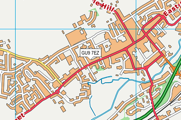 GU9 7EZ map - OS VectorMap District (Ordnance Survey) GU9 7EZ map - OS VectorMap District (Ordnance Survey)