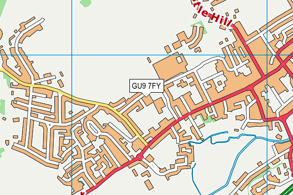 GU9 7FY map - OS VectorMap District (Ordnance Survey) GU9 7FY map - OS VectorMap District (Ordnance Survey)