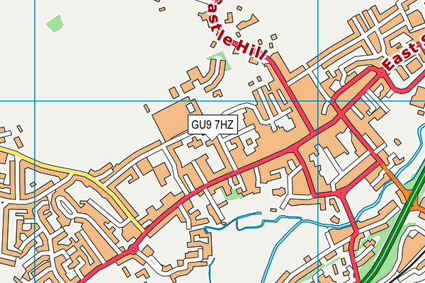 GU9 7HZ map - OS VectorMap District (Ordnance Survey) GU9 7HZ map - OS VectorMap District (Ordnance Survey)