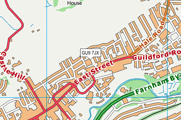 GU9 7JX map - OS VectorMap District (Ordnance Survey) GU9 7JX map - OS VectorMap District (Ordnance Survey)