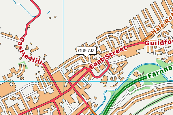 GU9 7JZ map - OS VectorMap District (Ordnance Survey) GU9 7JZ map - OS VectorMap District (Ordnance Survey)