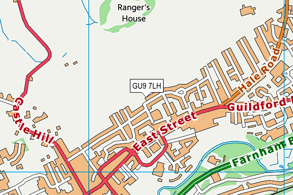 GU9 7LH map - OS VectorMap District (Ordnance Survey) GU9 7LH map - OS VectorMap District (Ordnance Survey)