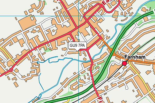 GU9 7PA map - OS VectorMap District (Ordnance Survey) GU9 7PA map - OS VectorMap District (Ordnance Survey)