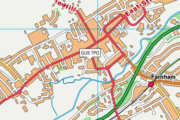 GU9 7PG map - OS VectorMap District (Ordnance Survey) GU9 7PG map - OS VectorMap District (Ordnance Survey)