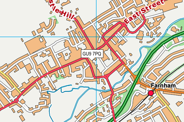 GU9 7PQ map - OS VectorMap District (Ordnance Survey) GU9 7PQ map - OS VectorMap District (Ordnance Survey)