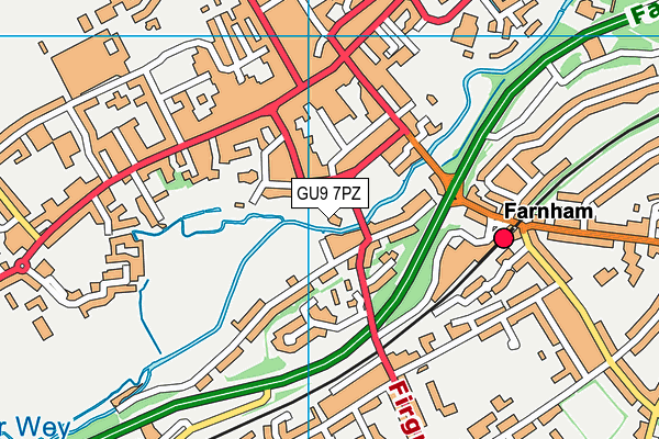 GU9 7PZ map - OS VectorMap District (Ordnance Survey) GU9 7PZ map - OS VectorMap District (Ordnance Survey)