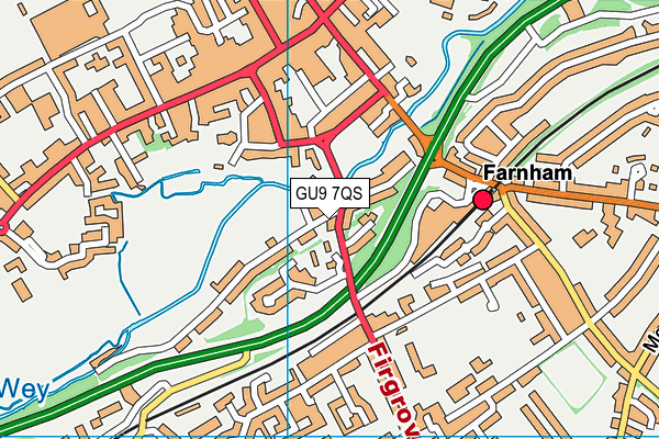 GU9 7QS map - OS VectorMap District (Ordnance Survey) GU9 7QS map - OS VectorMap District (Ordnance Survey)