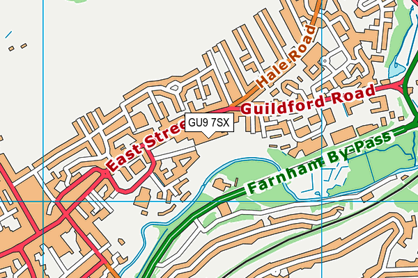 GU9 7SX map - OS VectorMap District (Ordnance Survey) GU9 7SX map - OS VectorMap District (Ordnance Survey)