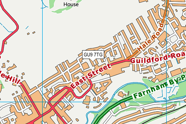 GU9 7TG map - OS VectorMap District (Ordnance Survey) GU9 7TG map - OS VectorMap District (Ordnance Survey)