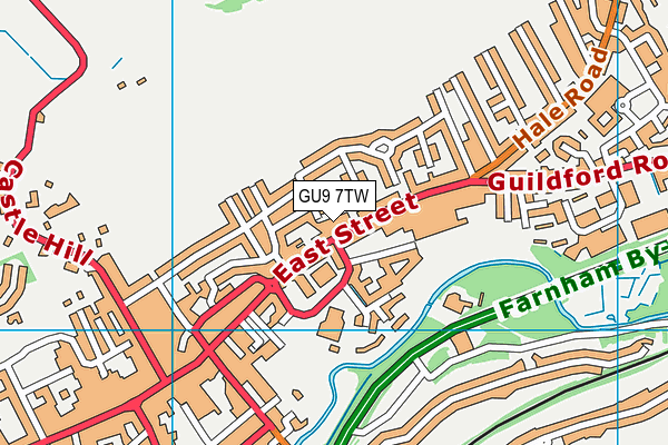 GU9 7TW map - OS VectorMap District (Ordnance Survey) GU9 7TW map - OS VectorMap District (Ordnance Survey)