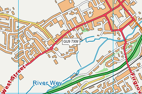 GU9 7XW map - OS VectorMap District (Ordnance Survey) GU9 7XW map - OS VectorMap District (Ordnance Survey)