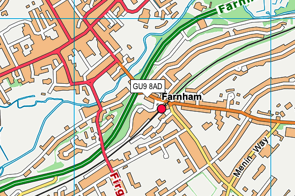 GU9 8AD map - OS VectorMap District (Ordnance Survey)