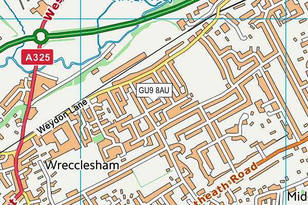 GU9 8AU map - OS VectorMap District (Ordnance Survey) GU9 8AU map - OS VectorMap District (Ordnance Survey)