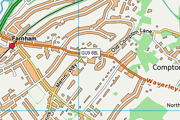 GU9 8BL map - OS VectorMap District (Ordnance Survey) GU9 8BL map - OS VectorMap District (Ordnance Survey)