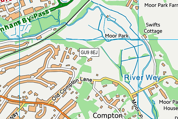GU9 8EJ map - OS VectorMap District (Ordnance Survey) GU9 8EJ map - OS VectorMap District (Ordnance Survey)