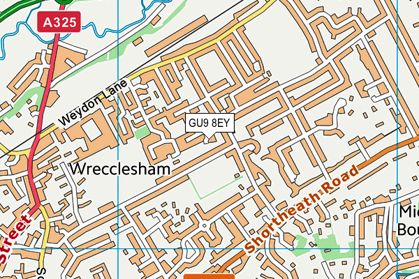 GU9 8EY map - OS VectorMap District (Ordnance Survey) GU9 8EY map - OS VectorMap District (Ordnance Survey)