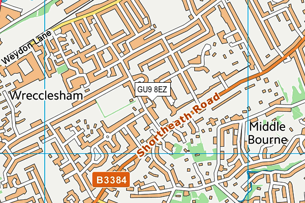 GU9 8EZ map - OS VectorMap District (Ordnance Survey) GU9 8EZ map - OS VectorMap District (Ordnance Survey)
