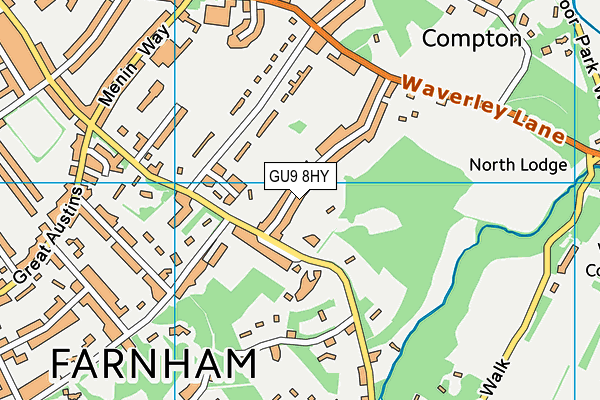 GU9 8HY map - OS VectorMap District (Ordnance Survey) GU9 8HY map - OS VectorMap District (Ordnance Survey)