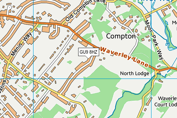 GU9 8HZ map - OS VectorMap District (Ordnance Survey) GU9 8HZ map - OS VectorMap District (Ordnance Survey)